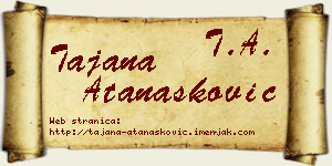 Tajana Atanasković vizit kartica